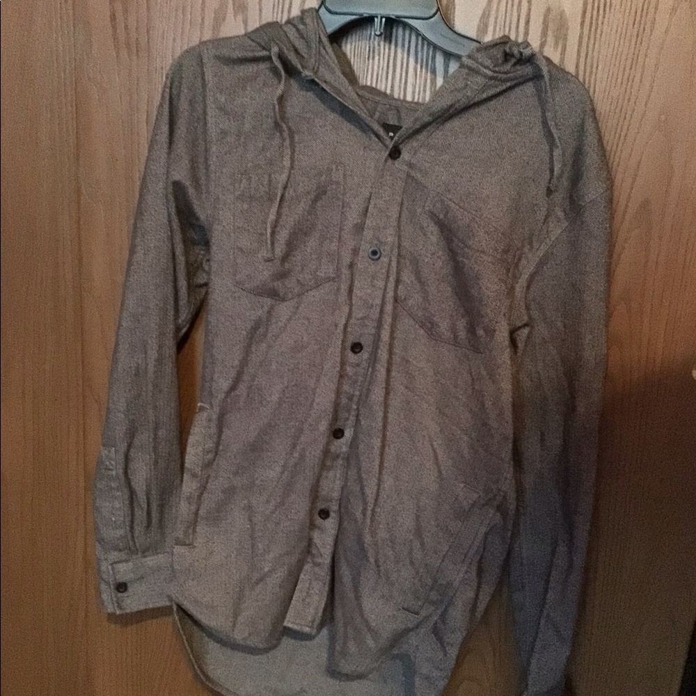 Grey pacsun light button up jacket